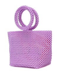 hellviolette Perlen Shopper Tasche von Delduca