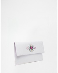 hellviolette verzierte Clutch von Asos