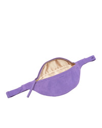 hellviolette Wildleder Bauchtasche von Nanushka