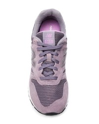 hellviolette Wildleder niedrige Sneakers von New Balance