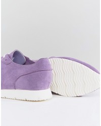 hellviolette Wildleder Turnschuhe von Asos