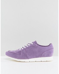 hellviolette Wildleder Turnschuhe von Asos