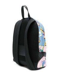 hellvioletter bedruckter Leder Rucksack von Furla