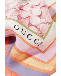 hellvioletter bedruckter Schal von Gucci