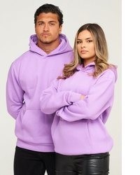 hellvioletter Pullover mit einem Kapuze von behype