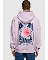 hellvioletter Pullover mit einem Kapuze von Merchcode