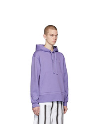 hellvioletter Pullover mit einem Kapuze von Acne Studios