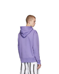 hellvioletter Pullover mit einem Kapuze von Acne Studios