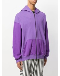 hellvioletter Pullover mit einem Kapuze von Damir Doma