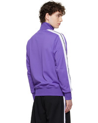 hellvioletter Pullover mit einem Reißverschluß von Palm Angels