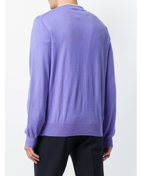 hellvioletter Pullover mit einem Rundhalsausschnitt von Polo Ralph Lauren