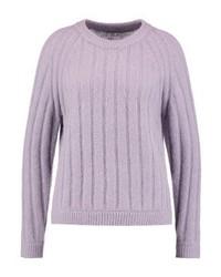 hellvioletter Pullover mit einem Rundhalsausschnitt von Envii
