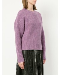 hellvioletter Pullover mit einem Rundhalsausschnitt von Le Ciel Bleu