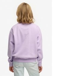 hellvioletter Pullover mit einem Rundhalsausschnitt von Superdry