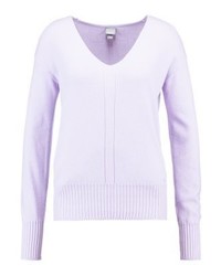 hellvioletter Pullover mit einem V-Ausschnitt von Bench