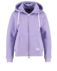 hellvioletter Pullover mit einer Kapuze von GANT
