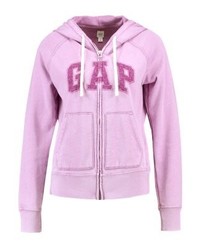 hellvioletter Pullover mit einer Kapuze von Gap