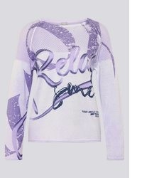 hellvioletter Strick Pullover von RABE