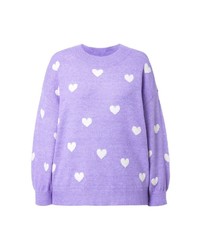 hellvioletter Strick Pullover von Studio Untold