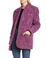 hellvioletter Tweed Mantel