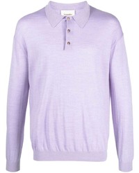 hellvioletter Wollpolo pullover