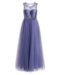 hellviolettes Ballkleid von Unique