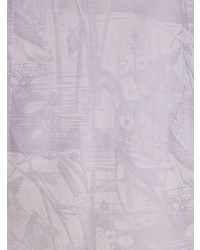 hellviolettes bedrucktes Langarmhemd von Etro