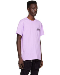 hellviolettes bedrucktes T-Shirt mit einem Rundhalsausschnitt von Ambush