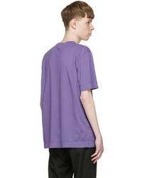 hellviolettes bedrucktes T-Shirt mit einem Rundhalsausschnitt von 1017 Alyx 9Sm