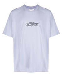 hellviolettes bedrucktes T-Shirt mit einem Rundhalsausschnitt von Song For The Mute