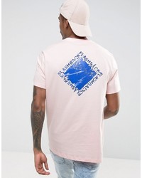 hellviolettes bedrucktes T-shirt von Asos