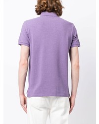 hellviolettes besticktes Polohemd von Polo Ralph Lauren