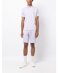 hellviolettes besticktes Polohemd von Polo Ralph Lauren