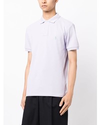 hellviolettes besticktes Polohemd von Polo Ralph Lauren