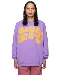 hellviolettes besticktes Sweatshirt von Acne Studios