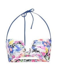hellviolettes Bikinioberteil mit Blumenmuster von Rip Curl