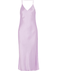 hellviolettes Camisole-Kleid aus Satin
