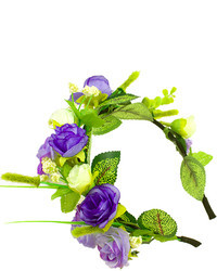 hellviolettes Haarband mit Blumenmuster