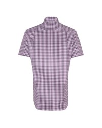hellviolettes Kurzarmhemd mit Vichy-Muster von Seidensticker