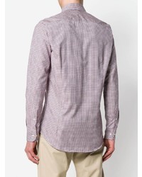 hellviolettes Langarmhemd mit Hahnentritt-Muster von Etro