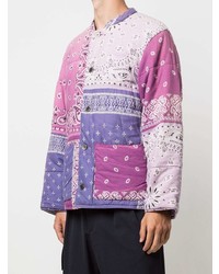 hellviolettes Langarmhemd mit Paisley-Muster von KAPITAL