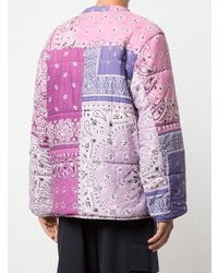 hellviolettes Langarmhemd mit Paisley-Muster von KAPITAL