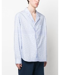 hellviolettes Langarmhemd mit Paisley-Muster von Jacquemus