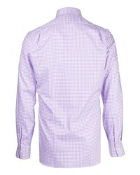 hellviolettes Langarmhemd mit Vichy-Muster von Polo Ralph Lauren