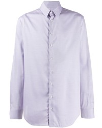 hellviolettes Langarmhemd von Giorgio Armani