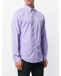 hellviolettes Langarmhemd von Ralph Lauren