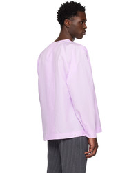 hellviolettes Langarmhemd von Homme Plissé Issey Miyake