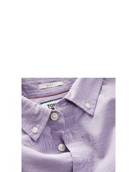 hellviolettes Langarmhemd von Tommy Jeans