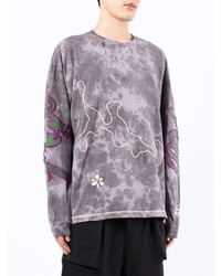 hellviolettes Mit Batikmuster Langarmshirt von Perks And Mini