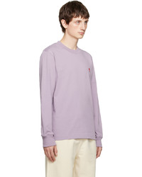 hellviolettes Langarmshirt von AMI Alexandre Mattiussi